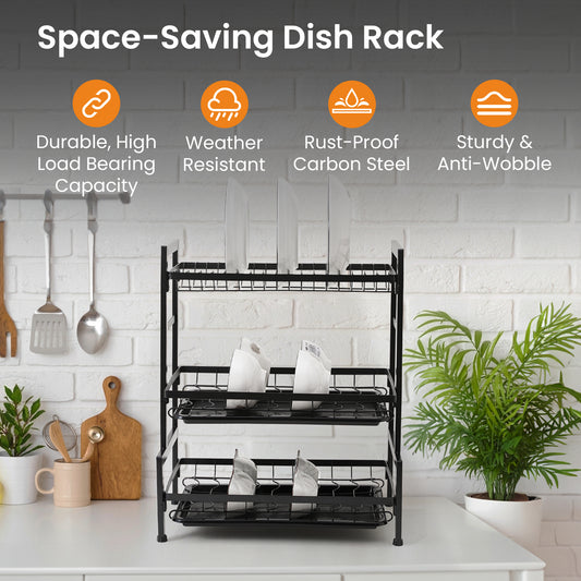 Cheston black dish rack - Stylish addition to your kitchen