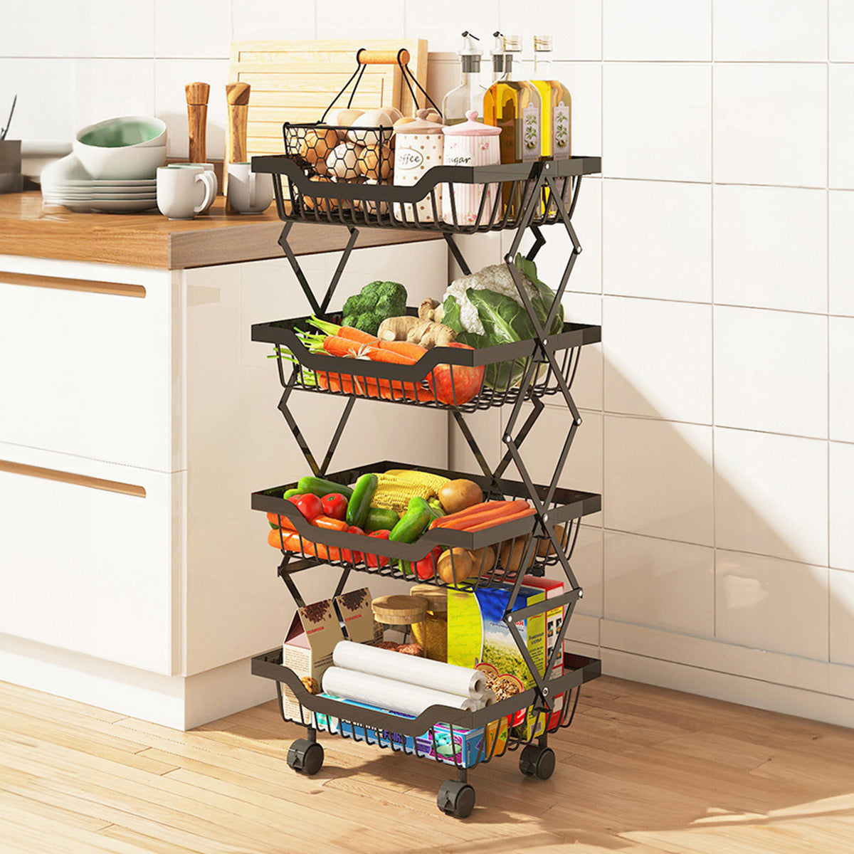 Cheston black storage rack - stylish and functional
