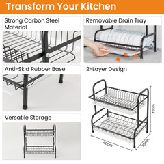 Cheston Dish Drying Rack - Space-saving kitchen essential