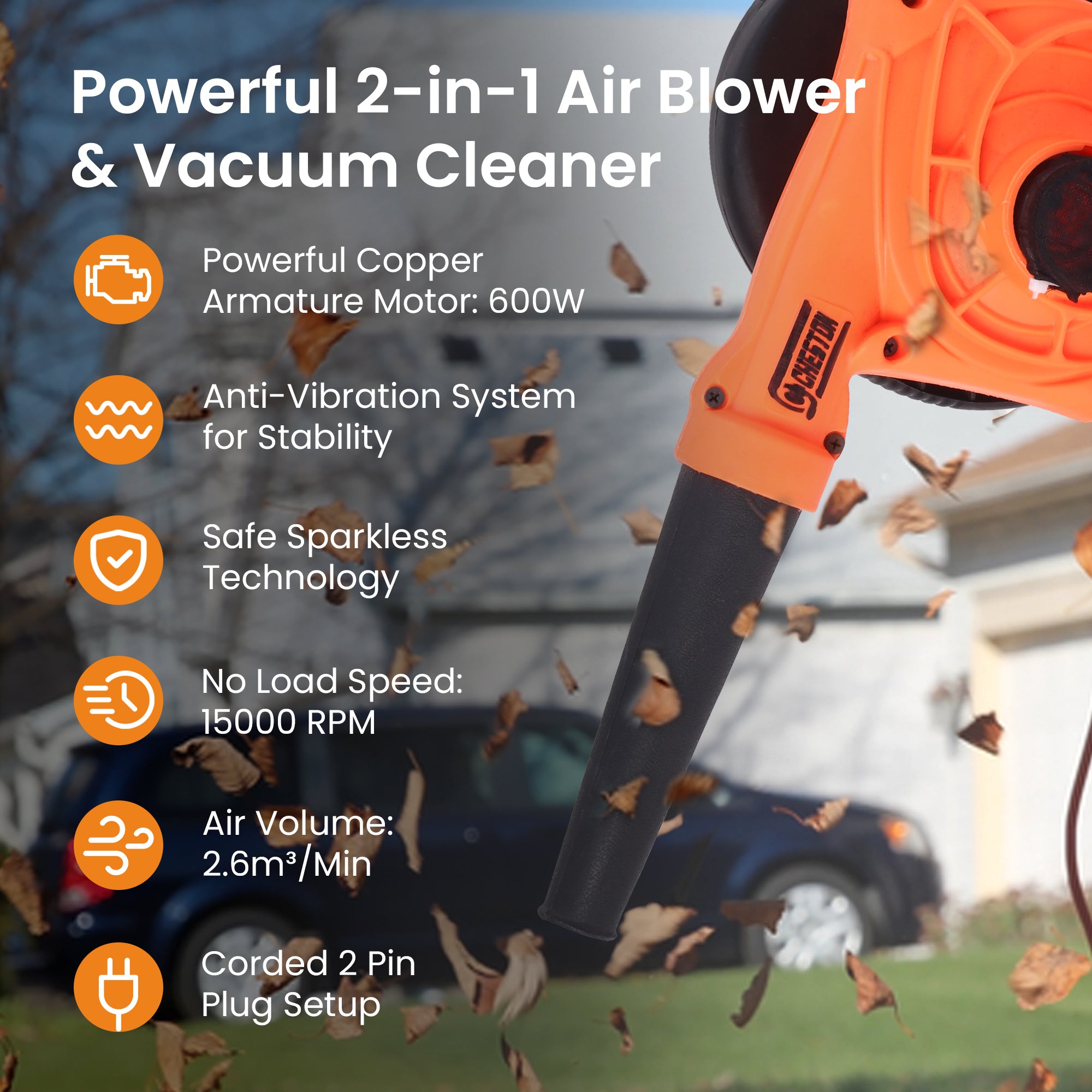 Cheston leaf blower - Easy outdoor cleaning