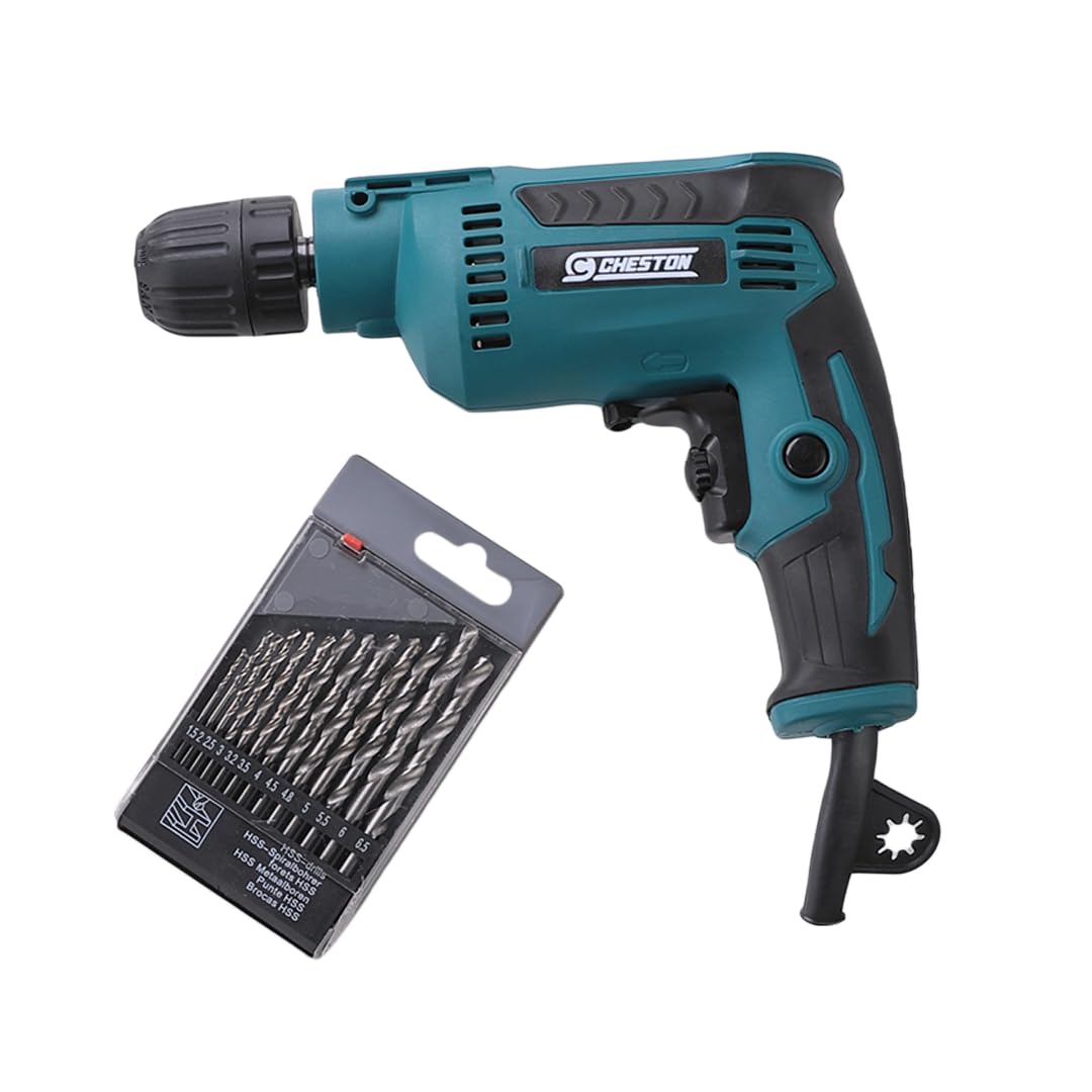 Cheston 10mm Drill Machine for Home Use 500W Keyless Chuck 2800RPM Gb Cheston