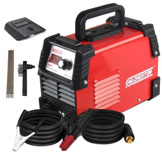 Cheston 200A Inverter Welding Machine IGBT LED Display Hot Start Welder Tool with Welding Cables, Goggles, Welding Rods & Other Accessories (2024 New & Improved Edition)