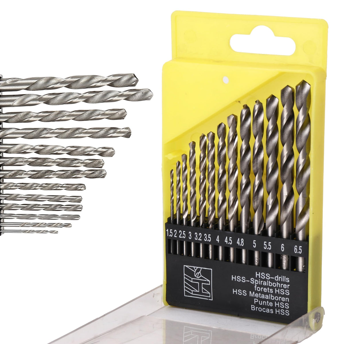 CHESTON Drill Bits Set 13 Piece| 1.5-6.5mm | Drill Bit Set For Drill Machine For Home Use |Carbide Speed Tips |Drill Bits Suitable For Stainless Steel, Aluminum | Concrete Drill Bit