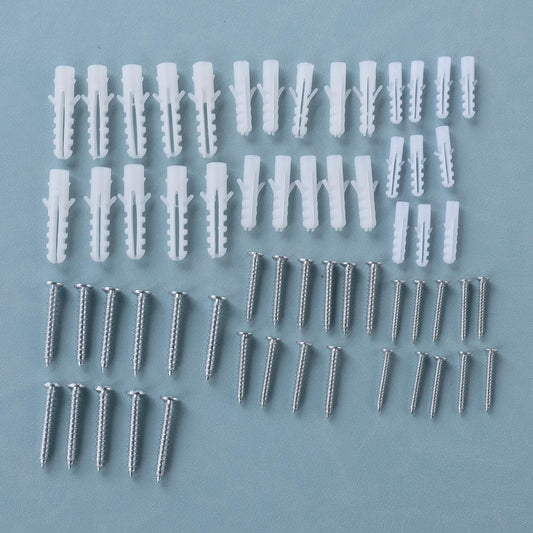 Cheston Assorted Nylon Wall Plugs/Rawl Plugs/Gitti and Matching Dry Wall Screws Set - Assorted DIY for Home Kit with 30 Wall Plugs and 30 Wall Screws for Repairs, Decoration