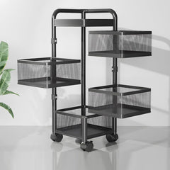 Cheston 4 layer trolley - versatile rack for living room