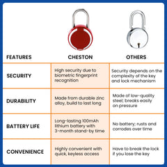 Cheston biometric lock - Ideal for office cabinets