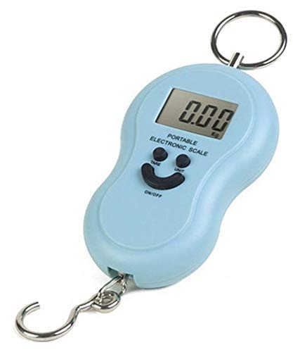 Cheston Smiley Mini Digital Scale Kitchen Scale Hanging Luggage Weighing Scale LCD Display with Green Background Light (Assorted Color)