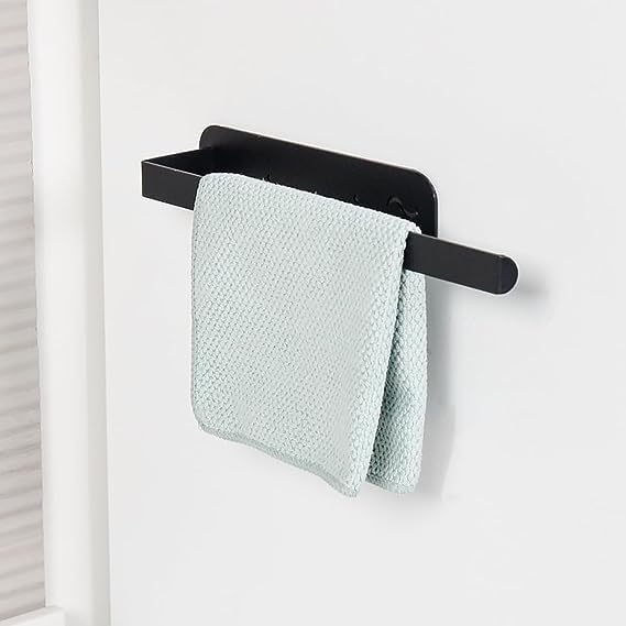 CHESTON Magnetic Hooks and Paper Towel Hanger - Durable Organizer for Metal Surfaces: Refrigerators, Microwaves, Metal Almirah (Set of 2)