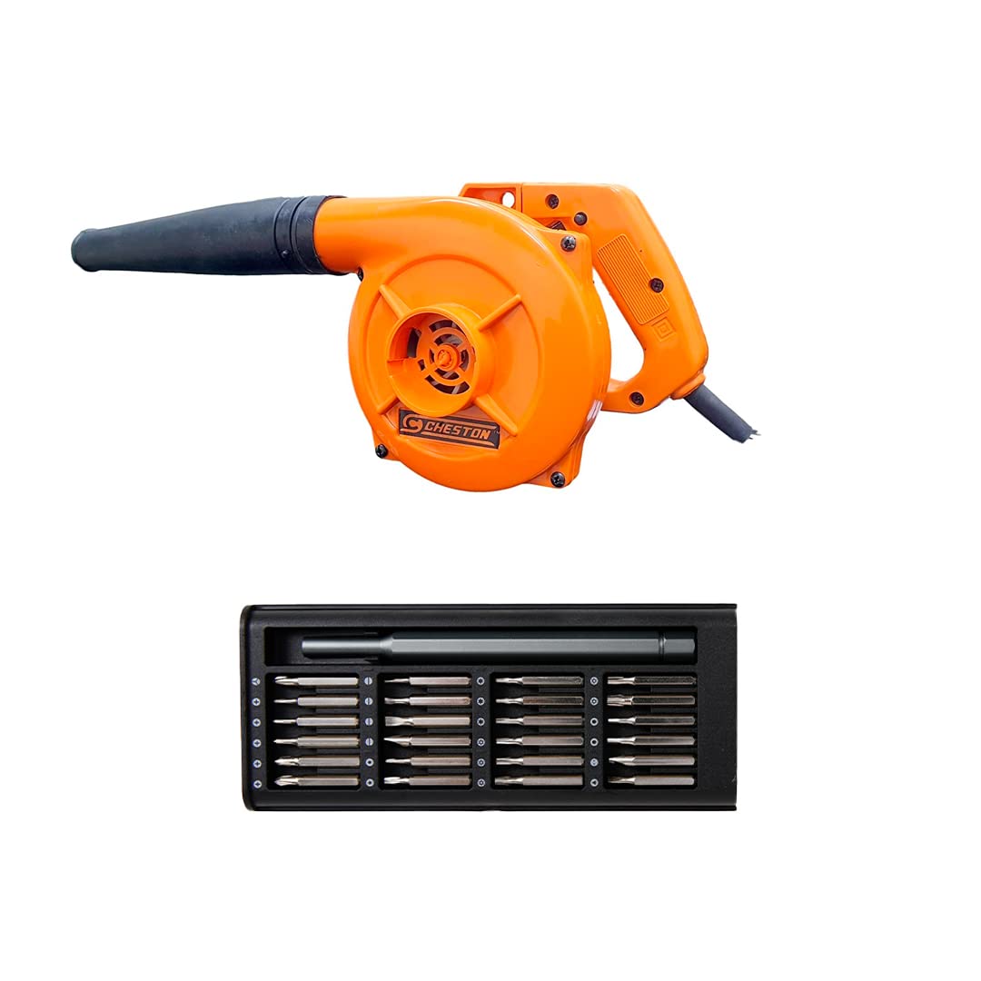 Cheston 550 Watt Electric Air Blower/Cleaner for PC, Car + 24 in 1 Precision Screwdriver Set Magnetic & Compact Kit