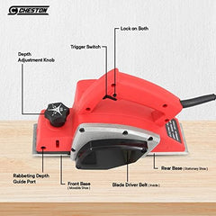 Cheston Electric Planer 550 wt 16000 rpm + 5 Meter Extension 2 Pin Cord Capacity Upto 1000W