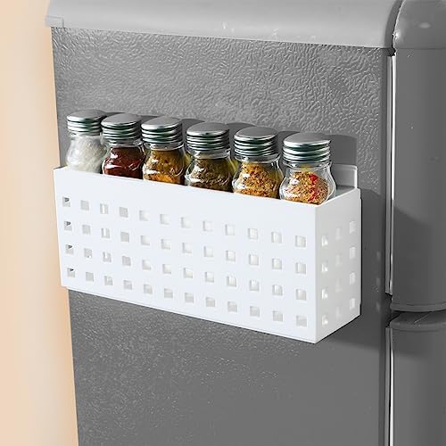 Cheston Magnetic Storage & Paper Towel Hanger- Durable Organizer for Metal Surfaces: Refrigerators, Microwaves, Metal Almirah (Set of 2) 