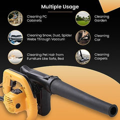 Cheston 900W Variable Speed Air Blower for Home|Speed 16000RPM Air Volume 3.8m³/min|Blower Vaccum Cleaner 2 in 1|Dust Cleaner for Home Professional use (Yellow) (Air Blower with Extension Cord)