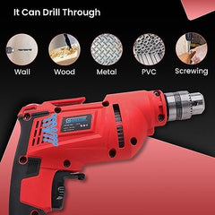 Cheston10mm corded Drill Machine + 5 Meter Extension 2 Pin Cord Capacity Upto 1000W