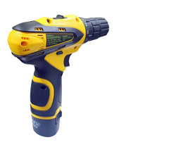 CHESTON Cordless Drill CHD-812 2.0 Heavy Plastic Screw Driver 10 millimeters Keyless Chuck 12V with 1 Battery Power & Hand Tool (30 L x 26 W x 9 H) - Yellow