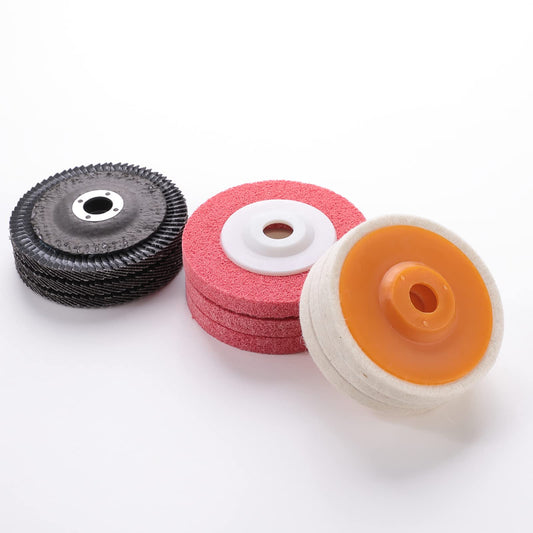 Cheston 4-Inch Wool Felt Buffing Polishing & Sanding Wheel | Premium Polishing Disc for Wood, Metal, Car, and Motorcycle | Metal Polish Universal Compatible with Bosch, Black+Decker, Ibell