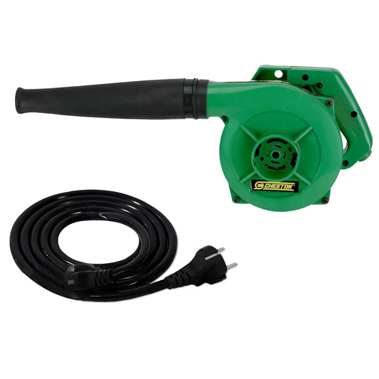 Cheston 500W 2 in 1 Air Blower and Vacuum Cleaner for Home 13000 r/min Copper Wiring Electric Blower (Green) + 5 Meter Extension 2 Pin Cord Capacity Upto 1000W