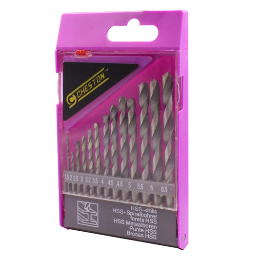 Cheston 20pc Drill Bits Set I 5 Wall, 13 HSS Metal, 2 Screwdriver Bits I Bits for 10mm & 13mm Drills I For Wall, Concrete, Wood, Metal, Plastic, Compatible with Bosch Ibell