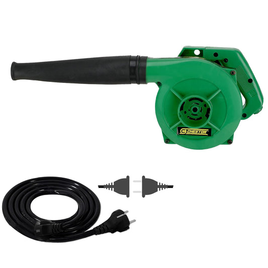 Cheston 500W 2 in 1 Air Blower and Vacuum Cleaner for Home 13000 r/min Copper Wiring Electric Blower (Green) + 5 Meter Extension 2 Pin Cord Capacity Upto 1000W