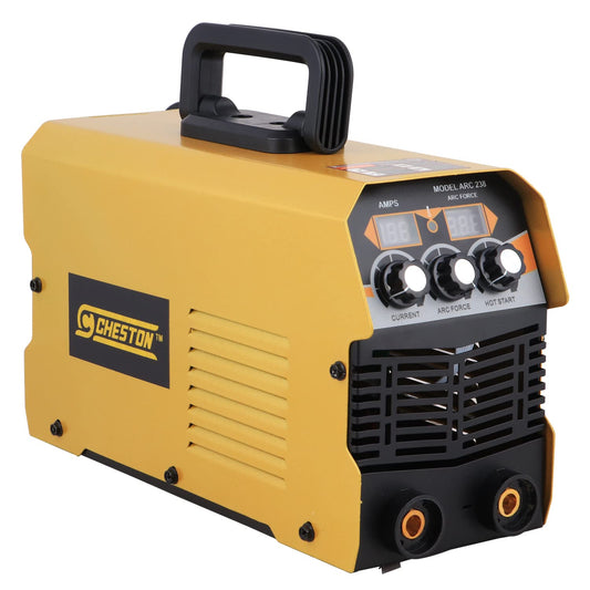 Cheston 238A Inverter Welding Machine: IGBT Technology | Digital Display | Hot Start & Anti-Stick Function | With Accessories - 2 Welding Rods, Face Shield | For Steel, Aluminium, and Other Metals