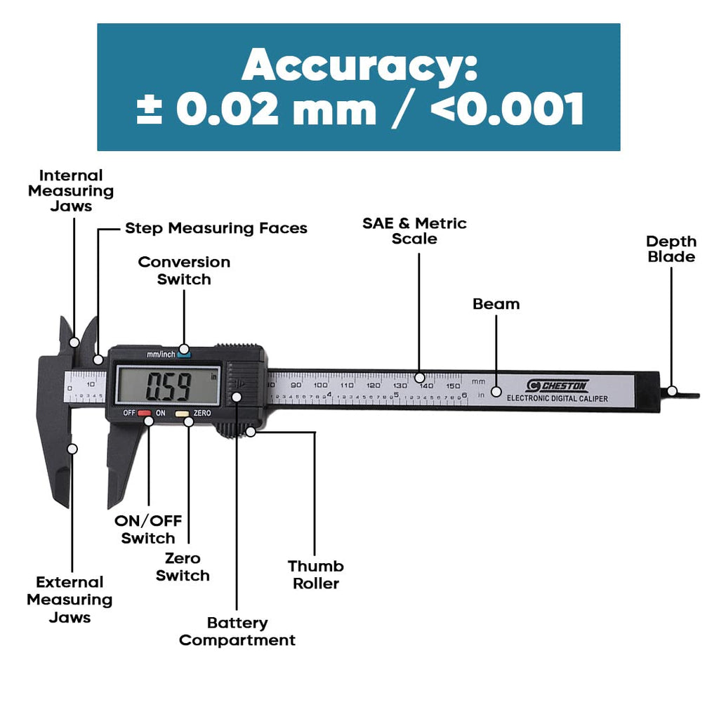 Cheston Digital Vernier Caliper | Durable & Rust Proof Stainless Steel ...