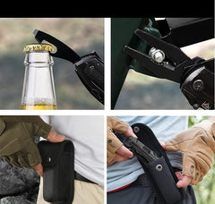 Cheston Multitool Pocket Foldable Tool- All-in-One Survival Tool with Pliers, Wire Cutter, Bottle Opener, Screwdriver - Ideal for Outdoor Adventures and Emergencies - Includes Durable Sheath