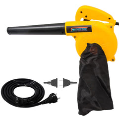 Cheston 500W 2 in 1 Air Blower and Vacuum Cleaner for Home 13000 r/min Copper Wiring Electric Blower (Yellow) + 5 Meter Extension 2 Pin CordCapacity Upto 1000W (Yellow)