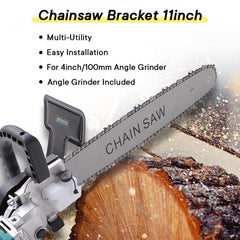Cheston Angle Grinder 850W Yellow Grinder Machine Auxiliary Handle with Cheston Electric Chainsaw Bracket Adapter Set for Angle Grinder Machine Woodworking Tool…
