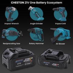 Cheston One 21V Cordless Angle Grinder for Grinding, Cutting, Polishing (100mm) Brushless Motor, 8500 RPM Variable Speed Grinder Machine (Battery & Charger not included) for Proffesional Use