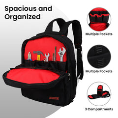 Cheston Tool Bag Backpack| 50+ Multiple Compartments for Tools and Padded Handles|15 kg Load Capacity I Heavy Duty & Water proof I For Professional Plumber Electricians