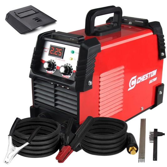 Cheston Ultra 300A Inverter Arc Welding Machine (MMA) LED Display Hot Start Welder Tool Heavy Duty with Welding Mask & Rods | For Steel, Iron, Aluminium, Copper & all other Metals Professional Use