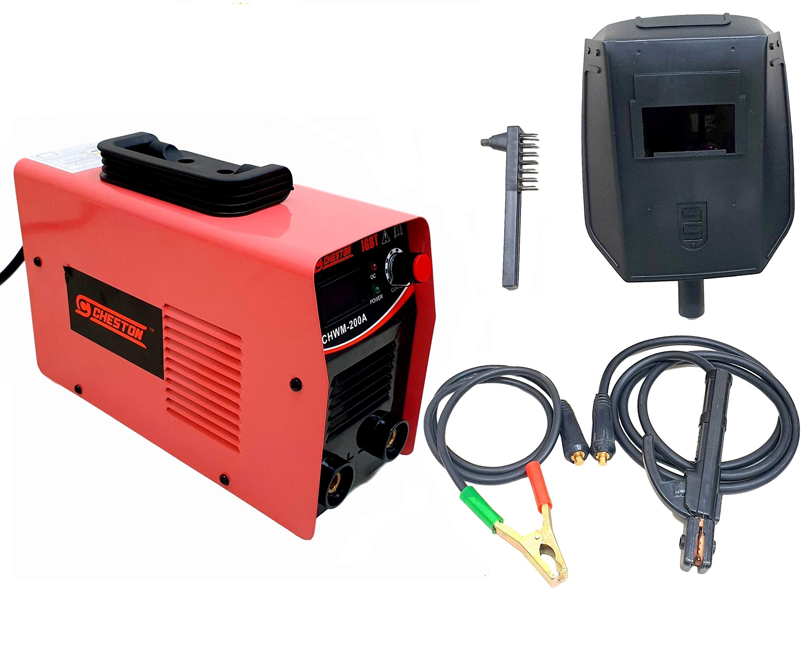 Cheston Inverter ARC Welding Machine (IGBT) 200A with Hot Start, Anti-Stick Functions, Arc Force Control with All Accessories