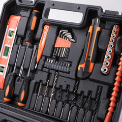 Cheston 13mm Drill Kit 600W Powerful Impact Drill Machine Kit | Screwdriver Kit with 115 Pieces Tool Kit and Accessories | Hammer Wrench Plier Cutter Spirit Level Tape