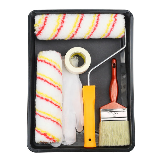 CHESTON DIY Paint Kit - Complete Self-Painting Set with Essential Tools - Painting Tray | Paint Roller | Paint Brush | WaterProof SandPaper | Masking Tape | Hand Gloves for painting at home