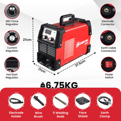 Cheston Ultra 200AB Inverter ARC Welding Machine (MMA) IGBT LED Display Hot Start Welder Tool with Welding Cables, Goggles, Welding Rods & Other Accessories with Current, Hot Start & Arc Regulator