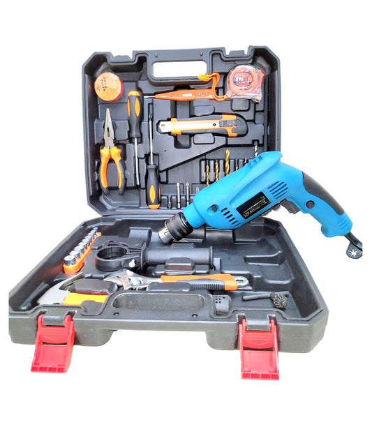 Cheston Electric 650W Powerful Impact Drill Machine Cum Screwdriver Kit 13mm Chuck with 28 Pieces Tools and Accessories (EID200 Tool Kit)